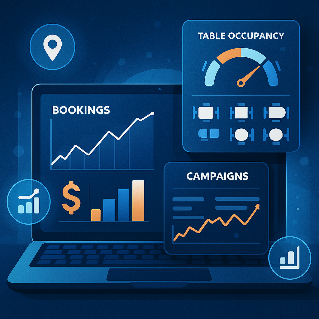 Panel de reservas y analítica de resultados de un restaurante