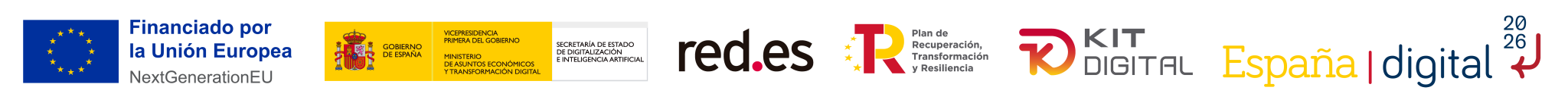 Logos oficiales del Programa Kit Digital financiado por la Unión Europea y el Gobierno de España